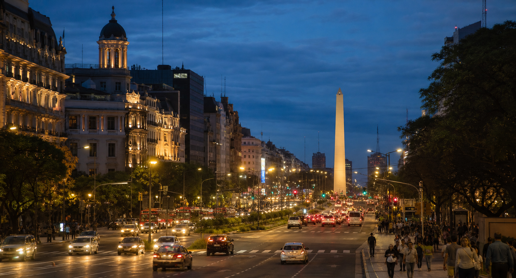 Buenos Aires bei Abendlicht