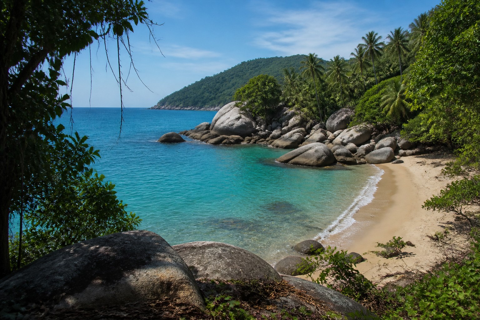 Tropische Bucht im Tayrona-Nationalpark