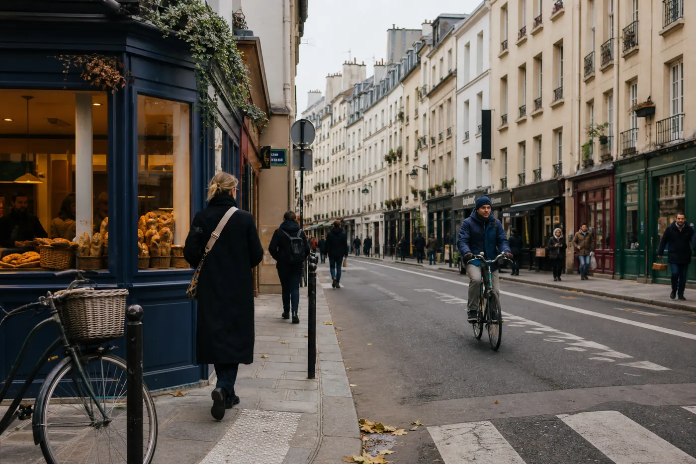 Straßenszene im Pariser Marais