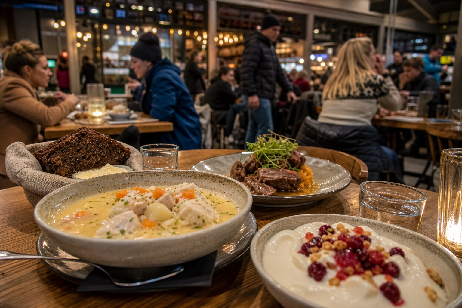 Isländische Fischsuppe Lamm und Skyr