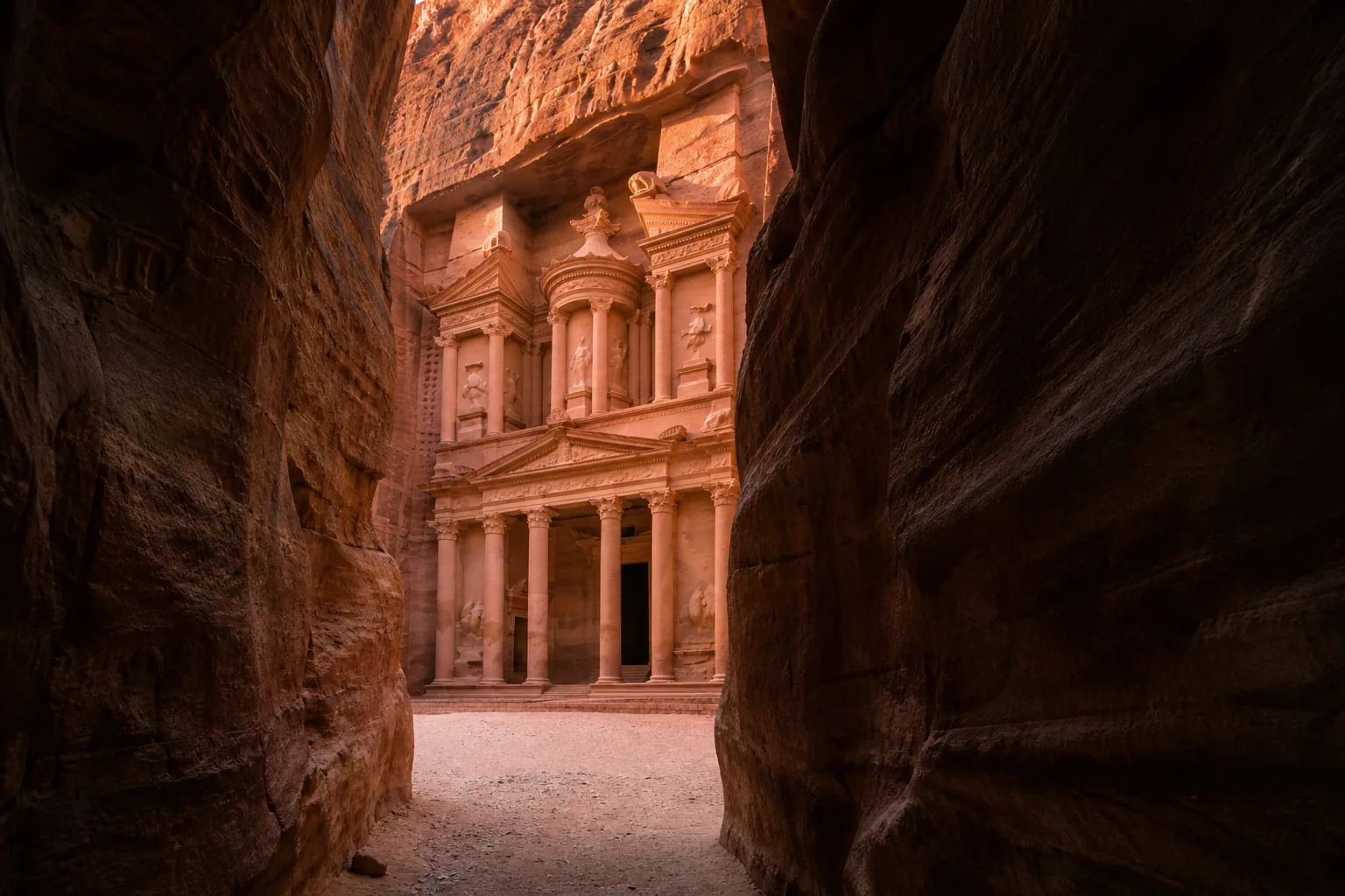 Schatzhaus von Petra am Ende des Siq