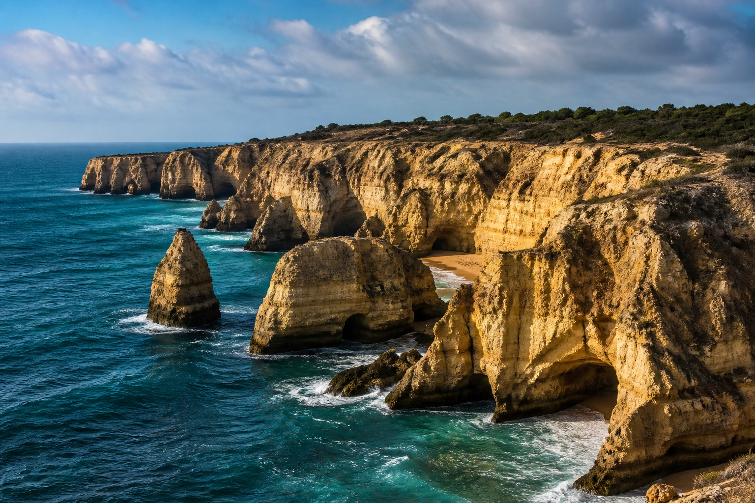 Goldene Atlantikklippen der Algarve