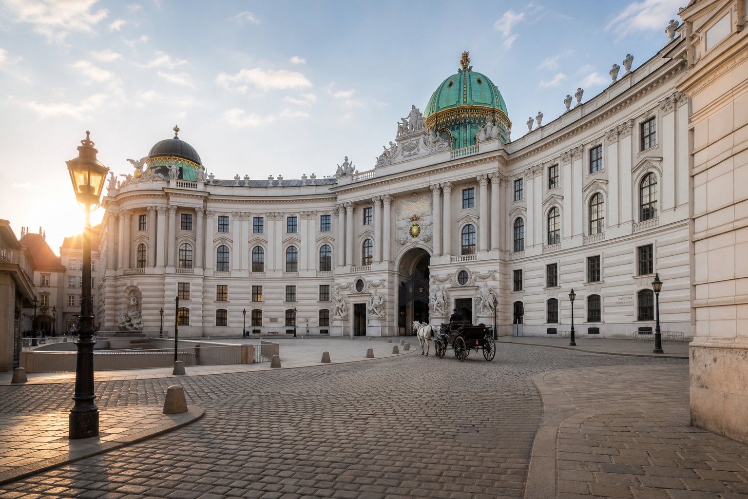 Hofburg und Michaelerplatz in Wien