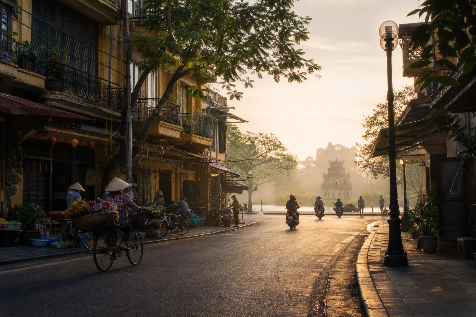 Hanoi am frühen Morgen